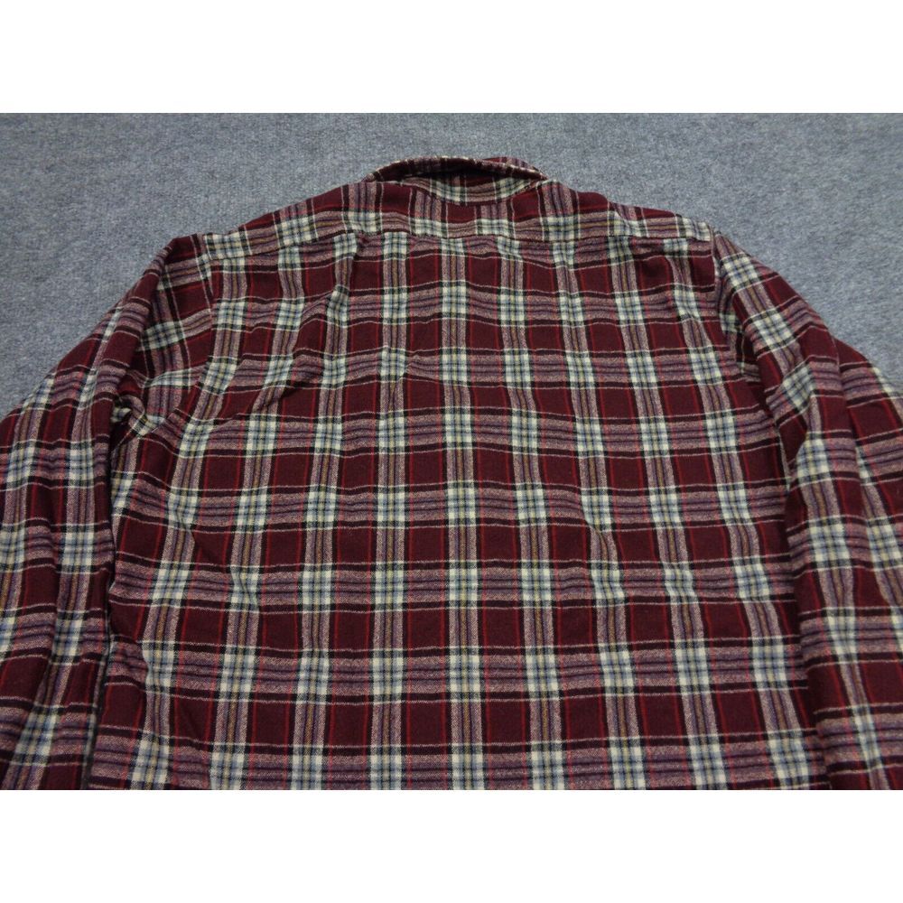 Vintage Pendleton Shirt Mens M Red Plaid Wool Button Up Outdoor Hiking USA - Picture 4 of 10